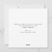 Grappige Kattenfoto Definieer Ondeugende Kersthond Feestdagenkaart (Achterkant)