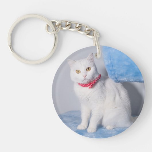 Grappige kattenfoto sleutelhanger (Voorkant)