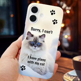 Grappige kattenfoto telefoonhoesje iPhone 16 hoesje