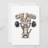 Grappige Kattengymzaal voor Papa Bedankkaart (Voorkant)