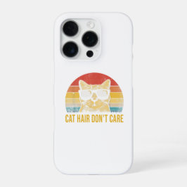 Grappige kattenhaar-achtige kaart voor kattenliefh iPhone 16 pro hoesje