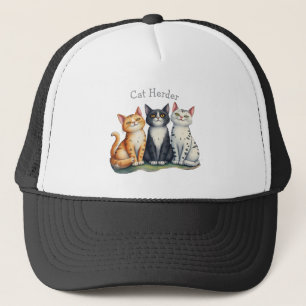 Grappige kattenherder voor de kattenliefhebber trucker pet