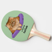 Grappige kattenhouding tafeltennisbatje (Zijkant)