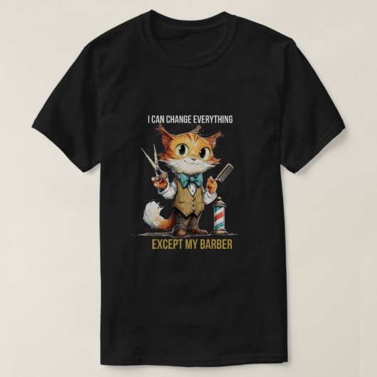 Grappige Kattenkapsalon T-shirt (Design voorkant)