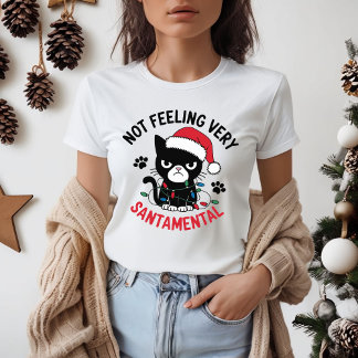 Grappige kattenkerst - niet zo vrolijk Kat T-shirt