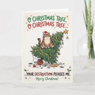 Grappige Kattenkerstboom – Uw Vernieling Kaart