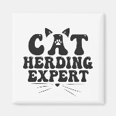 Grappige kattenkudde Expert humoristische dierlijk Magneet (Voorkant)