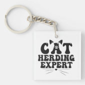 Grappige kattenkudde Expert humoristische dierlijk Sleutelhanger (voorkant)