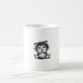 Grappige kattenkunst print _1_1 koffiemok (Center)