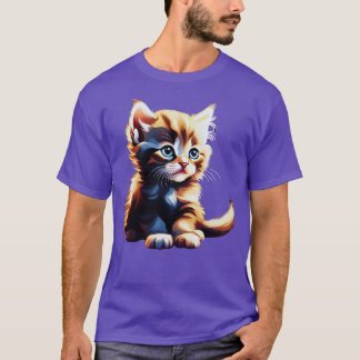 grappige kattenkunst print Deze schattige Cat Art T-shirt
