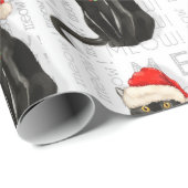 Grappige Kattenliefhebber Black Bombay Kerstmis Cadeaupapier (Rol Hoek)