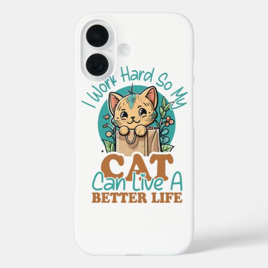 Grappige kattenliefhebber citaat Cute kitten grafi Case-Mate iPhone Case (Achterkant)