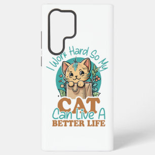 Grappige kattenliefhebber citaat Cute kitten grafi Samsung Galaxy Hoesje