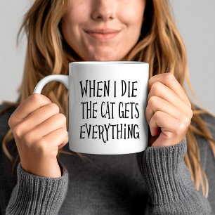 Grappige kattenliefhebber citaat koffiemok