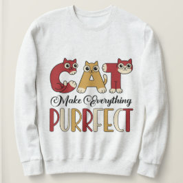 Grappige kattenliefhebber grafische woordkunst trui