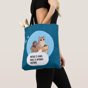 Grappige Kattenliefhebber Introvert Humor Tote Bag