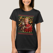 Grappige Kattenliefhebber Kersttrui Trump Lelijke  T-shirt (Voorkant)