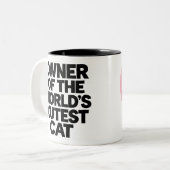 Grappige kattenliefhebber mok kat moeder kat vader (Voorkant links)