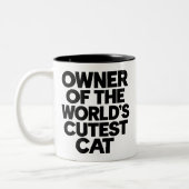 Grappige kattenliefhebber mok kat moeder kat vader (Links)