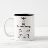 Grappige kattenliefhebber Mok - Koffie en katten = (Links)