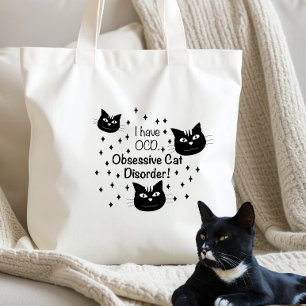 Grappige kattenliefhebber, obsessieve kattenstoorn tote bag
