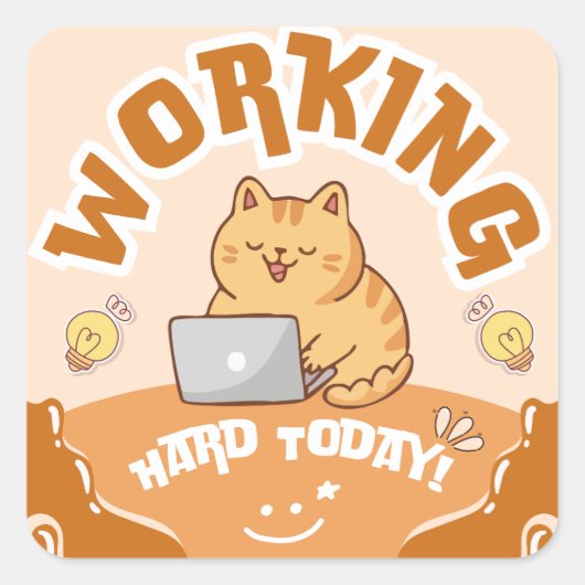 Grappige Kattenliefhebber Sticker | blijf positief (Voorkant)