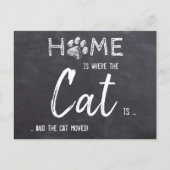 Grappige kattenliefhebber We hebben een nieuw adre Aankondigingskaart (Voorkant)