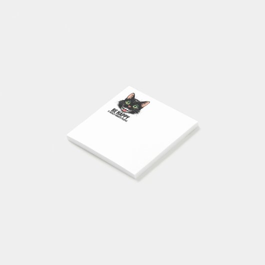 Grappige kattenliefhebber wees blij irriteert mens post-it® notes (Schuin)