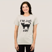 Grappige kattenliefhebbers Design, ik ben gewoon e Tri-Blend Shirt (Voorkant volledig)
