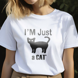 Grappige kattenliefhebbers Design, ik ben gewoon e Tri-Blend Shirt