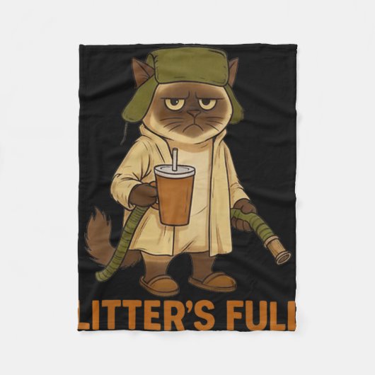 Grappige Kattenliefhebbers Kerst Nest Vol Kerst Pr Fleece Deken (Voorkant)