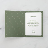 Grappige kattenliefhebbers nuchtere kerst bedankkaart (Binnen)