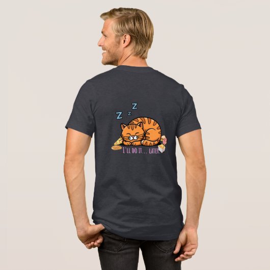 Grappige kattenliefhebbers "Purrcrastinator" Schat Tri-Blend Shirt (Voorkant)