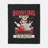 grappige kattenliefhebbers van Bowling-moord Fleece Deken (Voorkant)