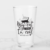 grappige kattenliefhebbers woordkunst glas (Voorkant)