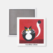 grappige kattenmagneet * schattige kattenmagneet magneet (Voorkant / Achterkant)
