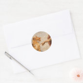 Grappige kattenmeme kunst Creatie van Adam met kat Ronde Sticker (Envelop)