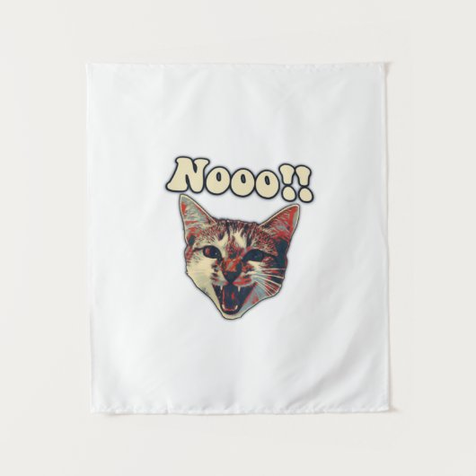 Grappige kattenmeme voor kattengeliefden en katten wandkleed (Voorkant)