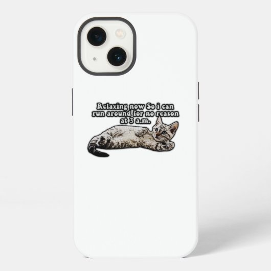 Grappige kattenmeme voor kattenliefhebbers en katt iPhone hoesje (Achterkant)