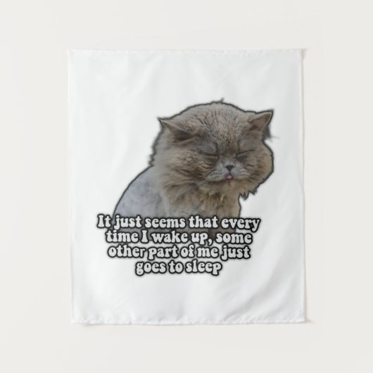 Grappige kattenmeme voor kattenliefhebbers en katt wandkleed (Voorkant)