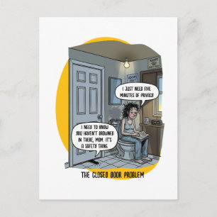 Grappige Kattenmoeder Badkamer Humor Cadeau Briefkaart