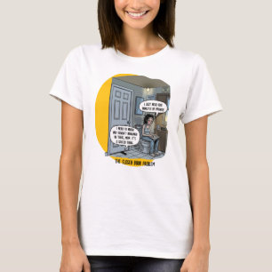 Grappige kattenmoeder badkamer humor cadeau t-shirt