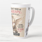 Grappige kattenmoeder latte mok (Rechterhoek)