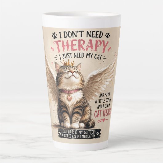 Grappige kattenmoeder latte mok (Voorkant)