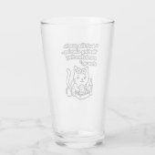 Grappige Kattenmok – Introvert Humor Quote Glas (Achterkant)