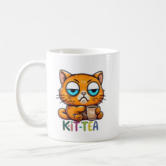 Grappige kattenmop mok | Kit Tea humor geschenk be (Links)