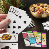 Grappige kattenontwerpen voor pokerspelers pokerkaarten (Insitu)