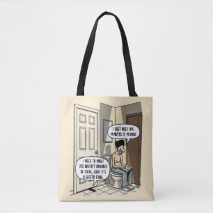 Grappige Kattenpapa Badkamer Humor Cadeau Tote Bag