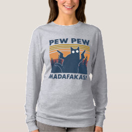 , grappige kattenpeuw madafakas t-shirt