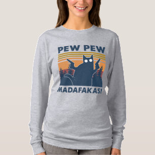 , grappige kattenpeuw madafakas t-shirt